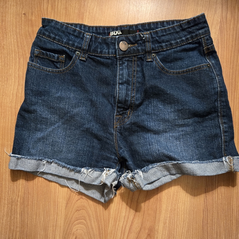 BDG Urban Outfitters High Rise Denim Short, dark indigo, size 28